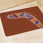 Aboriginal Dot Boomerang Print Polyester Doormat