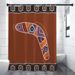 Aboriginal Dot Boomerang Print Premium Shower Curtain