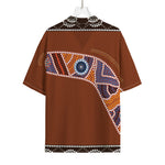 Aboriginal Dot Boomerang Print Rayon Hawaiian Shirt