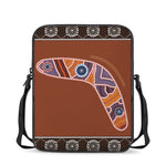 Aboriginal Dot Boomerang Print Rectangular Crossbody Bag