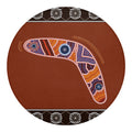 Aboriginal Dot Boomerang Print Round Blanket