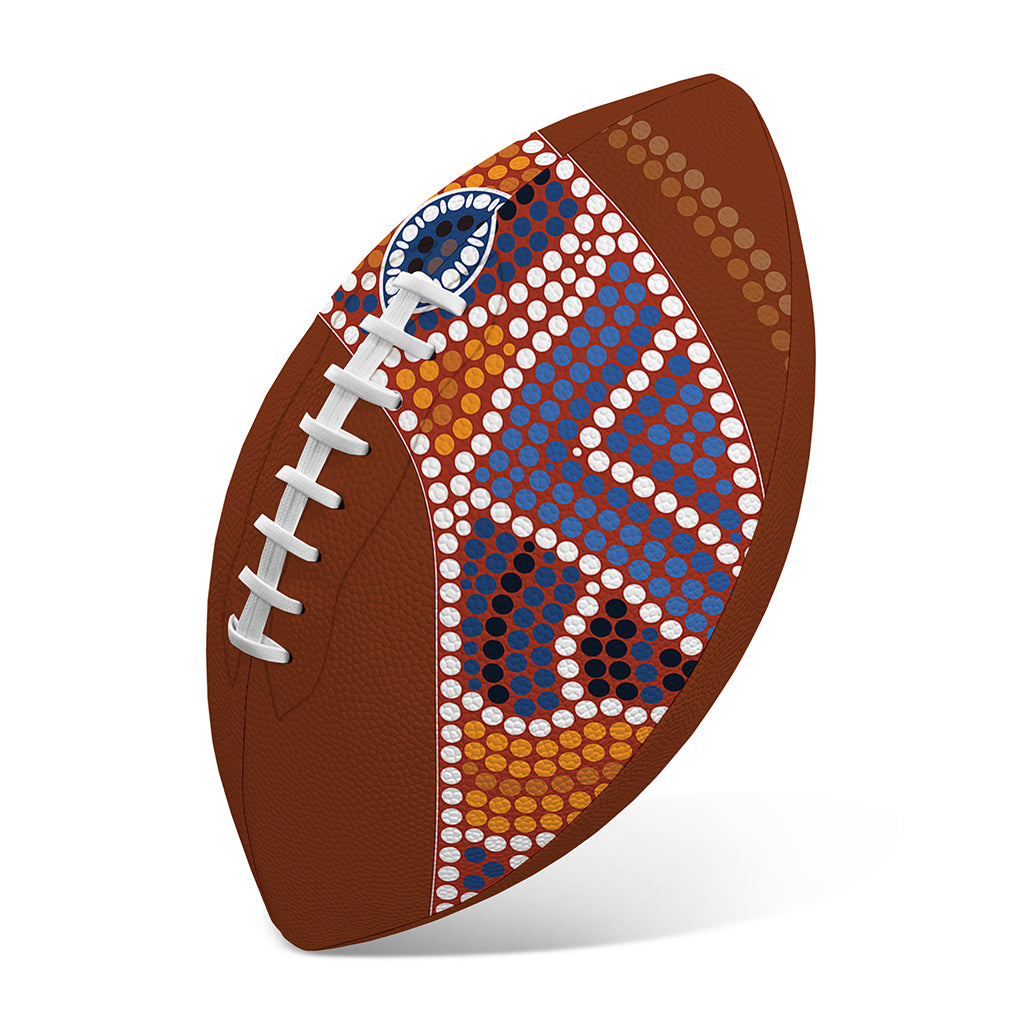 Aboriginal Dot Boomerang Print Rugby Ball