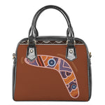 Aboriginal Dot Boomerang Print Shoulder Handbag