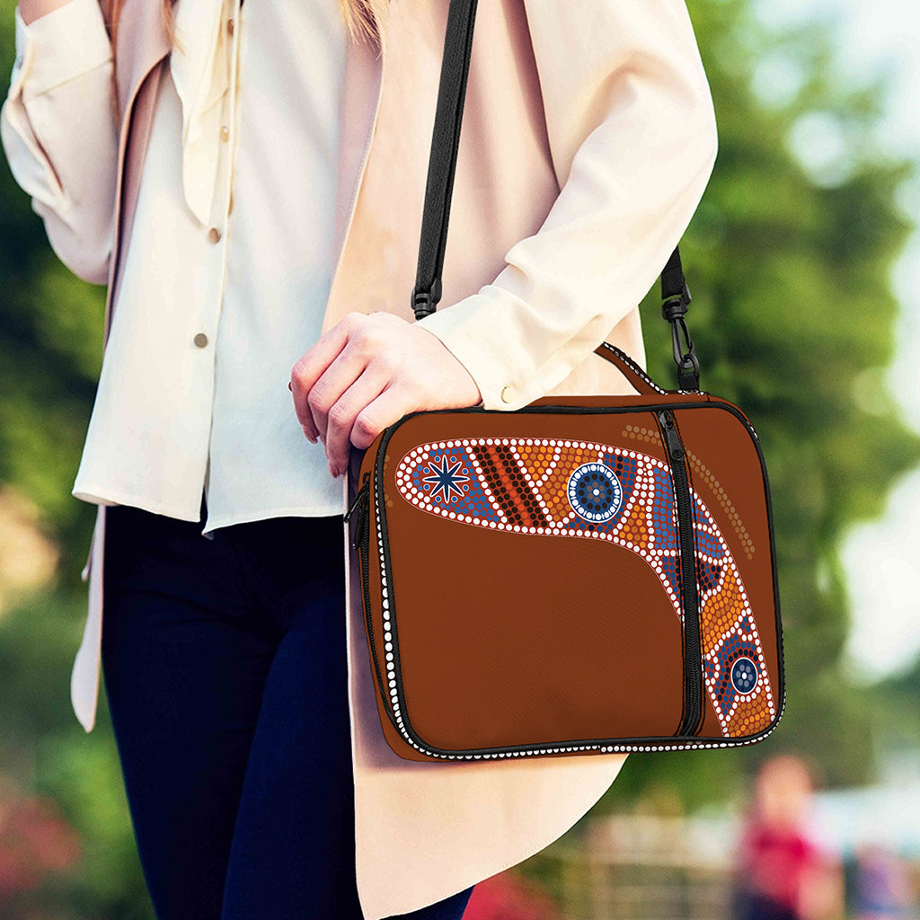 Aboriginal Dot Boomerang Print Shoulder Strap Bible Bag