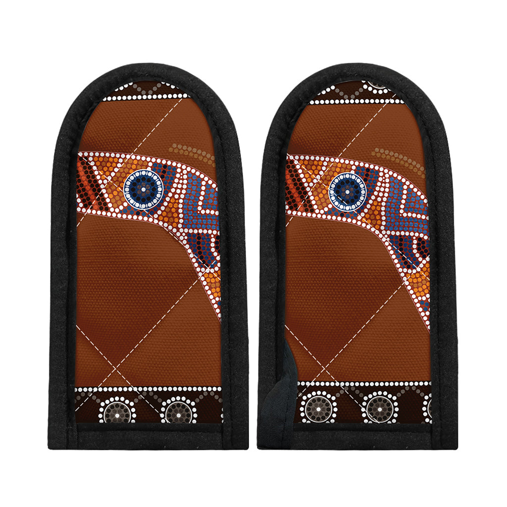 Aboriginal Dot Boomerang Print Skillet Handle Cover