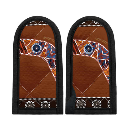 Aboriginal Dot Boomerang Print Skillet Handle Cover