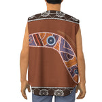 Aboriginal Dot Boomerang Print Sleeveless Baseball Jersey