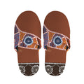 Aboriginal Dot Boomerang Print Slippers