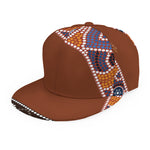Aboriginal Dot Boomerang Print Snapback Cap
