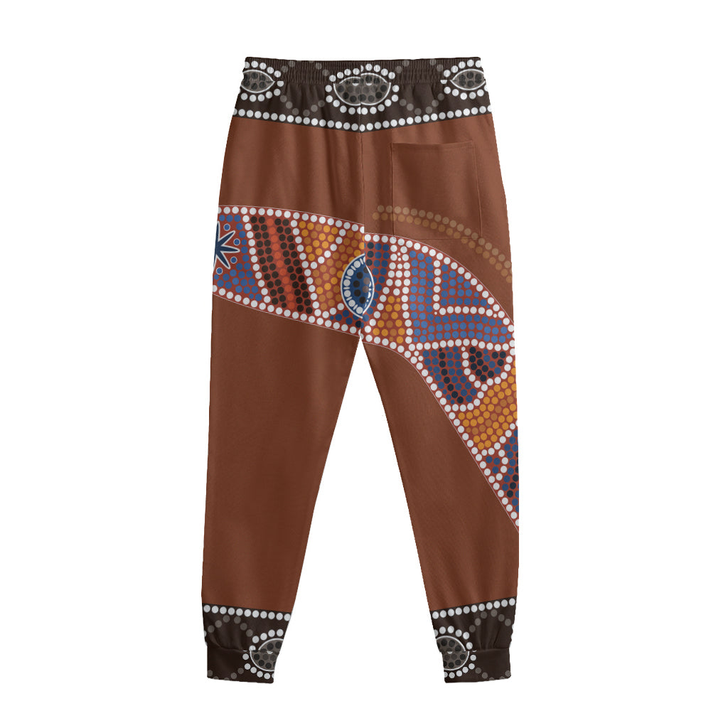 Aboriginal Dot Boomerang Print Sweatpants