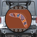 Aboriginal Dot Boomerang Print Tire Cover