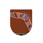 Aboriginal Dot Boomerang Print Toilet Lid Cover