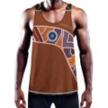 Aboriginal Dot Boomerang Print Men's Workout Tank Top