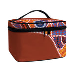 Aboriginal Dot Boomerang Print Travel Makeup Bag