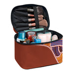 Aboriginal Dot Boomerang Print Travel Makeup Bag