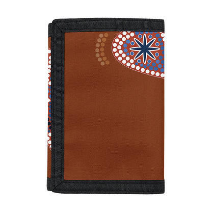 Aboriginal Dot Boomerang Print Trifold Wallet