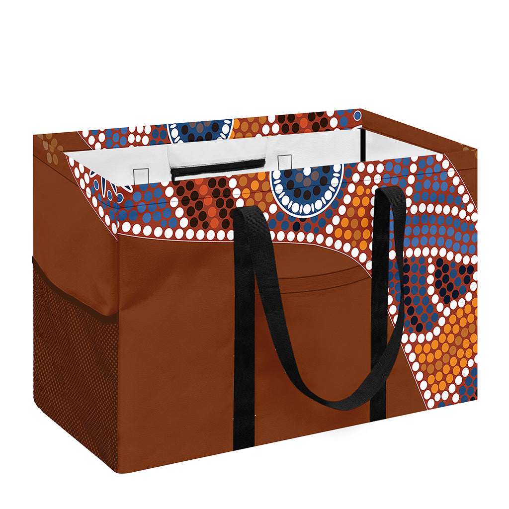 Aboriginal Dot Boomerang Print Utility Tote Bag