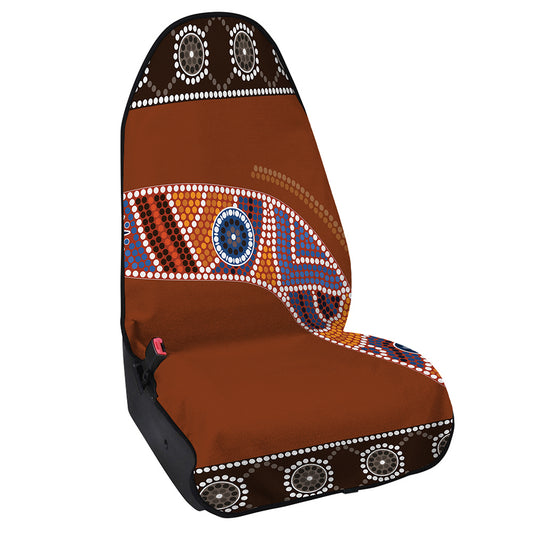 Aboriginal Dot Boomerang Print Waterproof Car Seat Cover