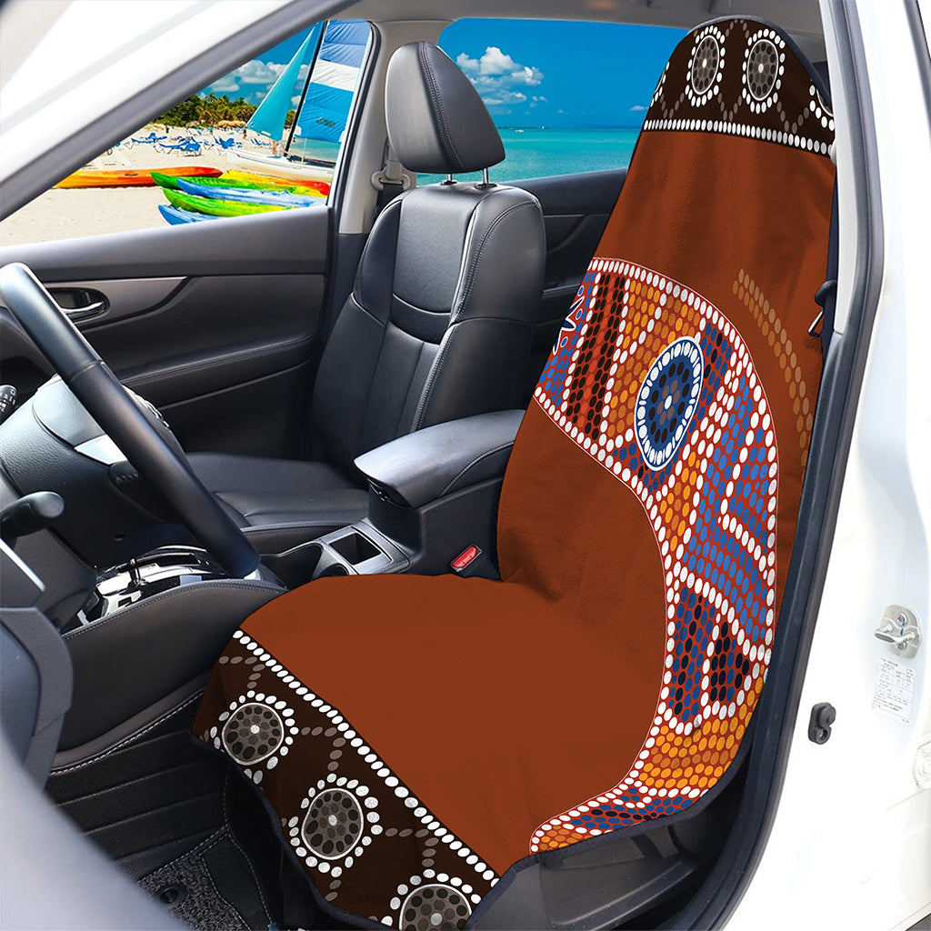 Aboriginal Dot Boomerang Print Waterproof Car Seat Cover