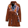 Aboriginal Dot Boomerang Print Women's Bathrobe
