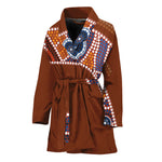 Aboriginal Dot Boomerang Print Women's Bathrobe