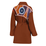 Aboriginal Dot Boomerang Print Women's Bathrobe