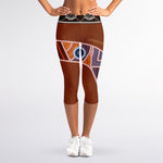 Aboriginal Dot Boomerang Print Women's Capri Leggings