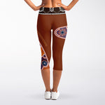 Aboriginal Dot Boomerang Print Women's Capri Leggings