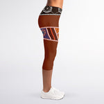 Aboriginal Dot Boomerang Print Women's Capri Leggings