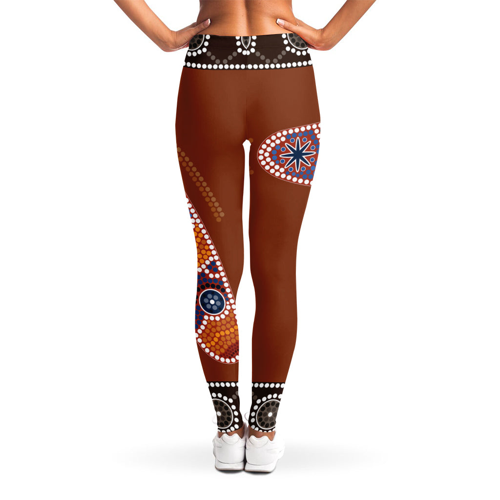 Aboriginal Dot Boomerang Print Women's Leggings