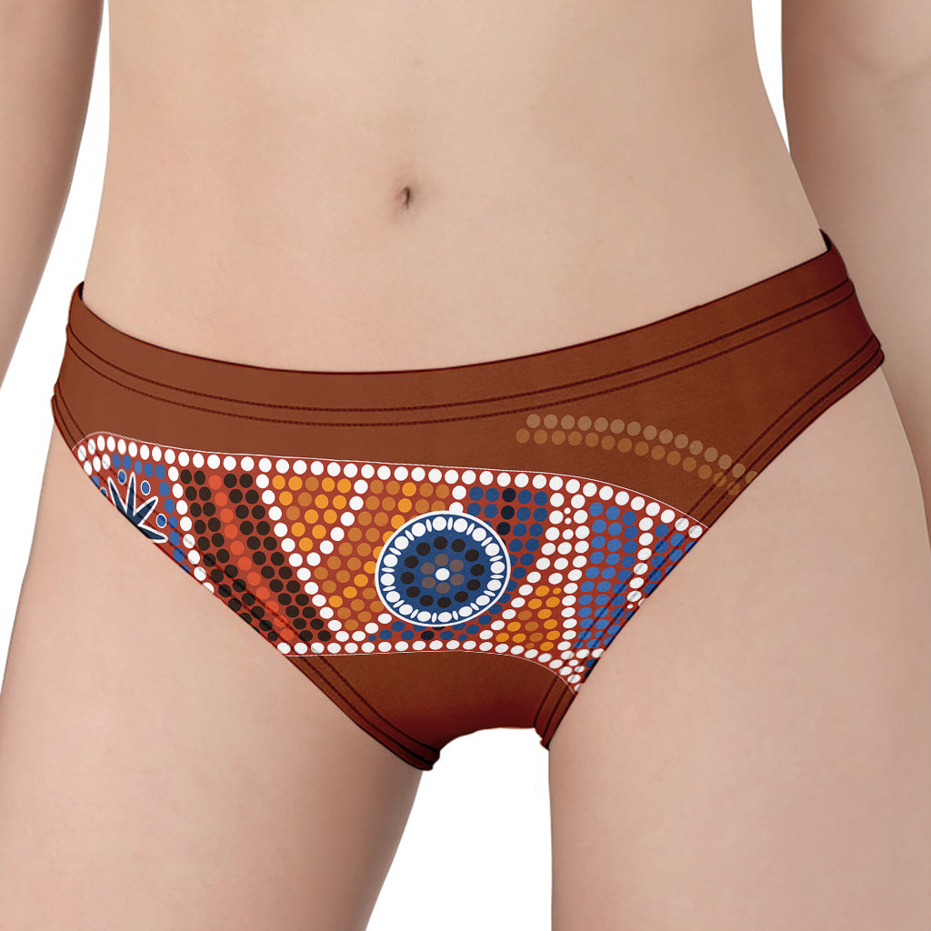 Aboriginal Dot Boomerang Print Women's Panties