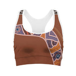 Aboriginal Dot Boomerang Print Women's Sports Bra