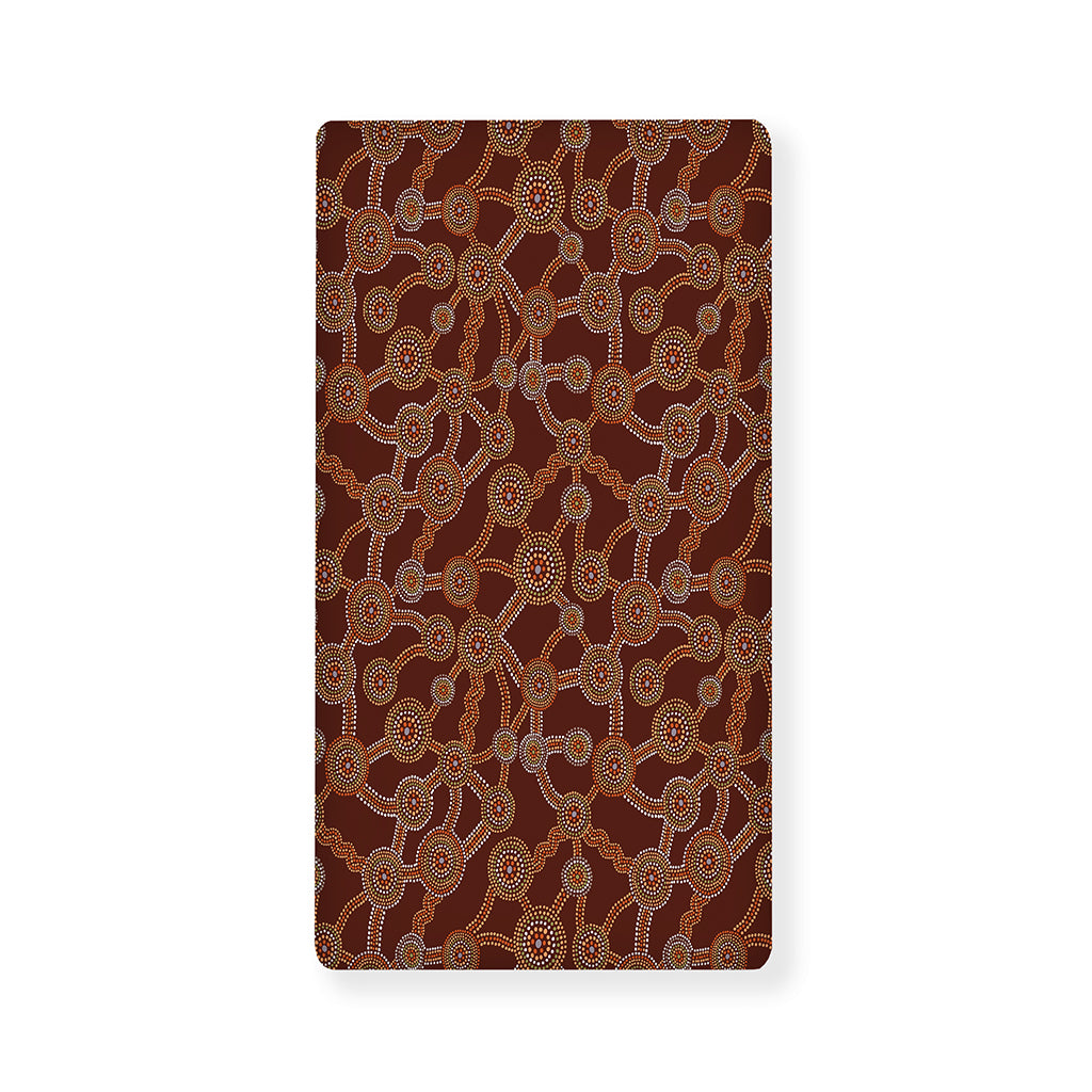 Aboriginal Indigenous Dot Pattern Print Baby Crib Sheet