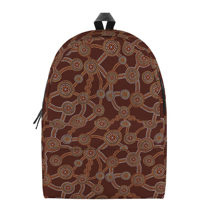 Aboriginal Indigenous Dot Pattern Print Backpack