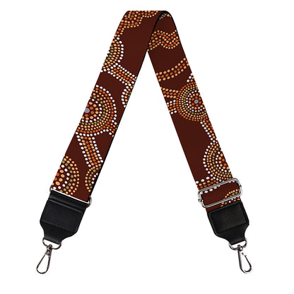 Aboriginal Indigenous Dot Pattern Print Bag Strap