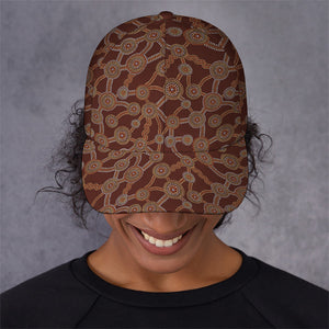 Aboriginal Indigenous Dot Pattern Print Baseball Cap