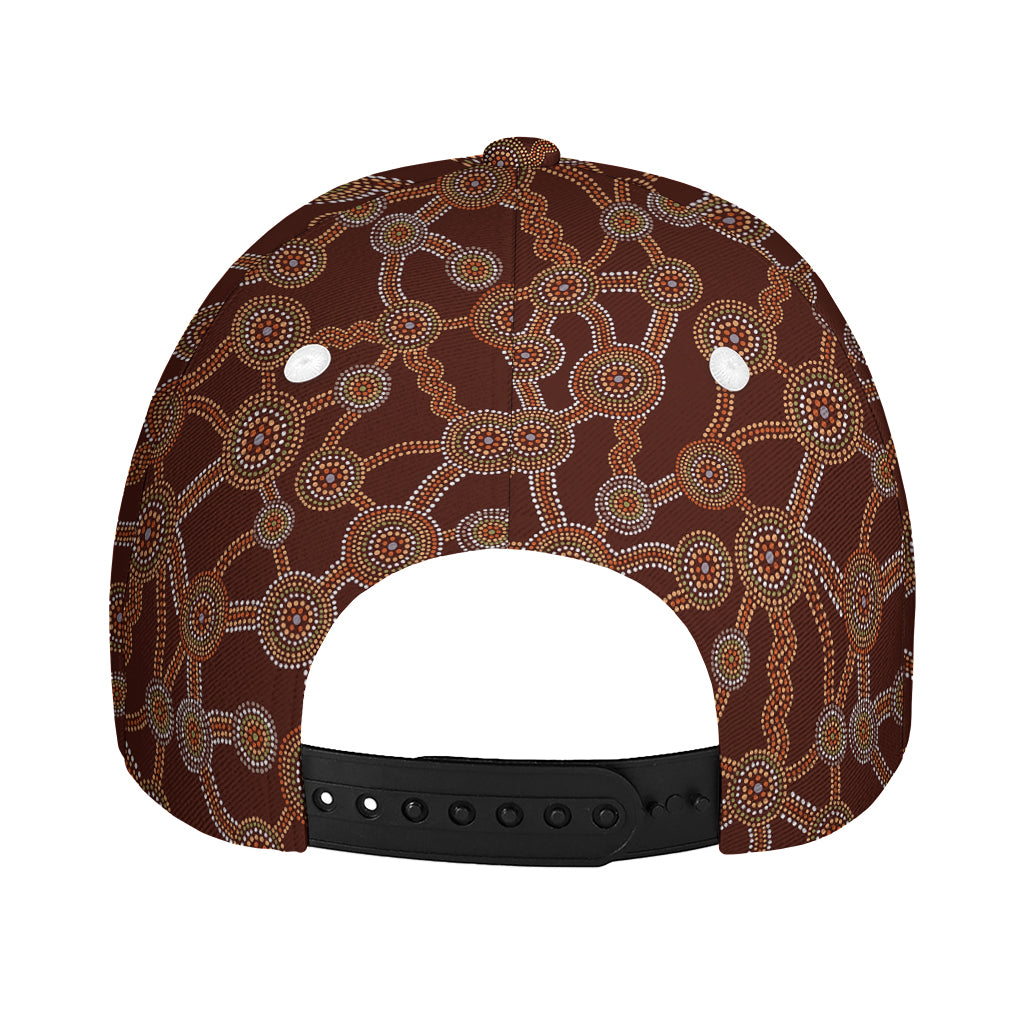 Aboriginal Indigenous Dot Pattern Print Baseball Cap