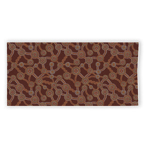 Aboriginal Indigenous Dot Pattern Print Beach Towel