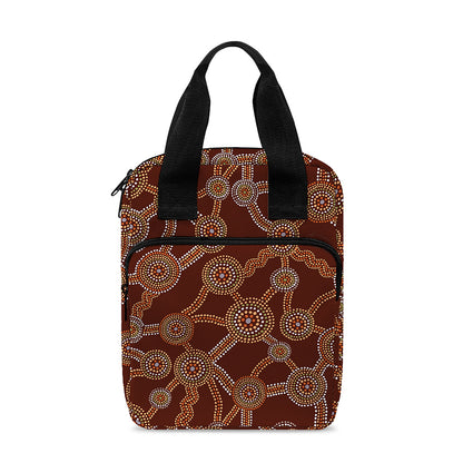 Aboriginal Indigenous Dot Pattern Print Bible Tote Bag