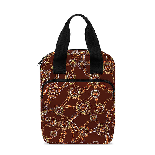 Aboriginal Indigenous Dot Pattern Print Bible Tote Bag