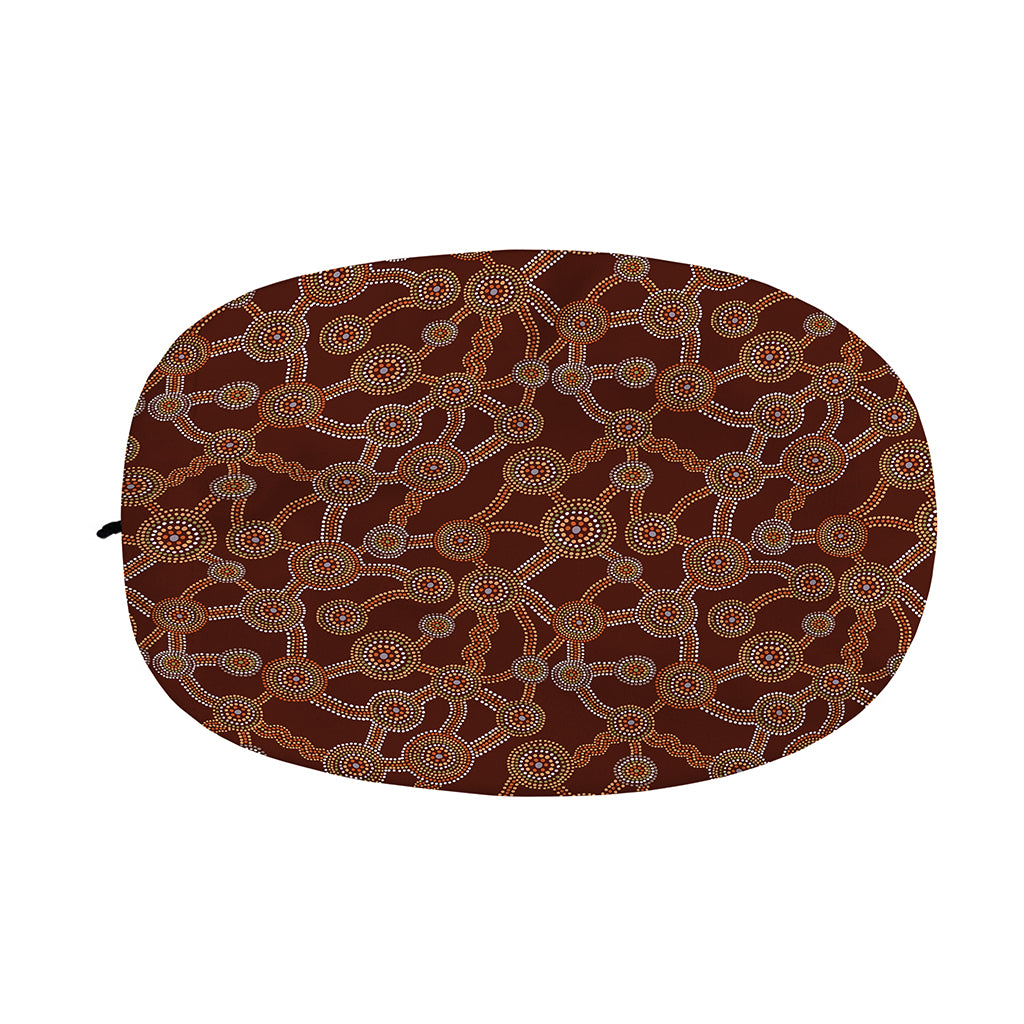 Aboriginal Indigenous Dot Pattern Print Car Side Mirror Covers