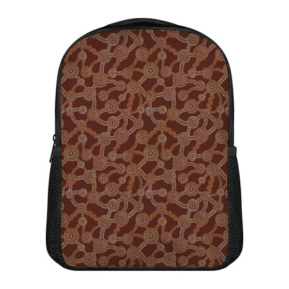 Aboriginal Indigenous Dot Pattern Print Casual Backpack