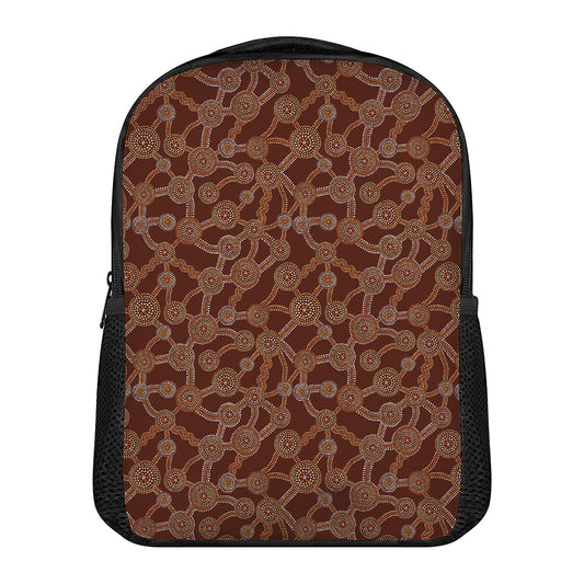 Aboriginal Indigenous Dot Pattern Print Casual Backpack