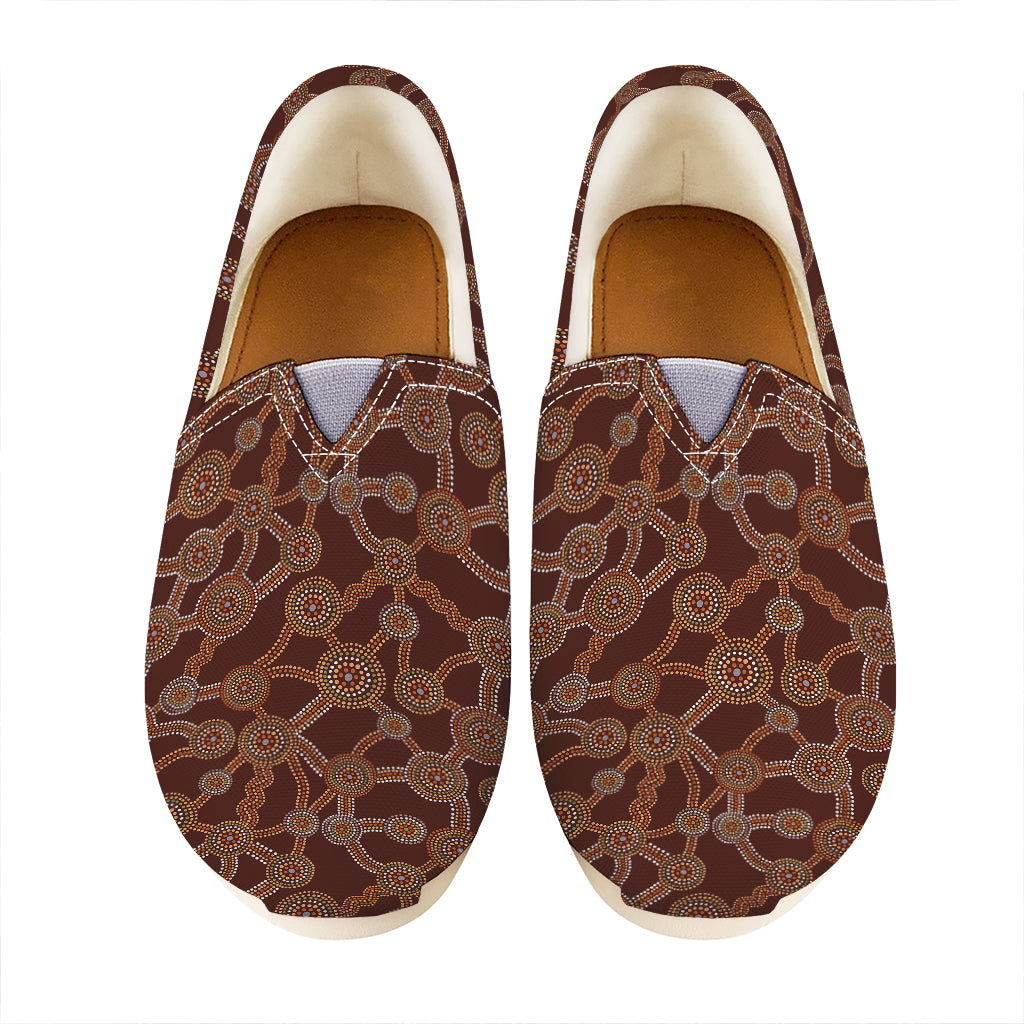Aboriginal Indigenous Dot Pattern Print Casual Shoes