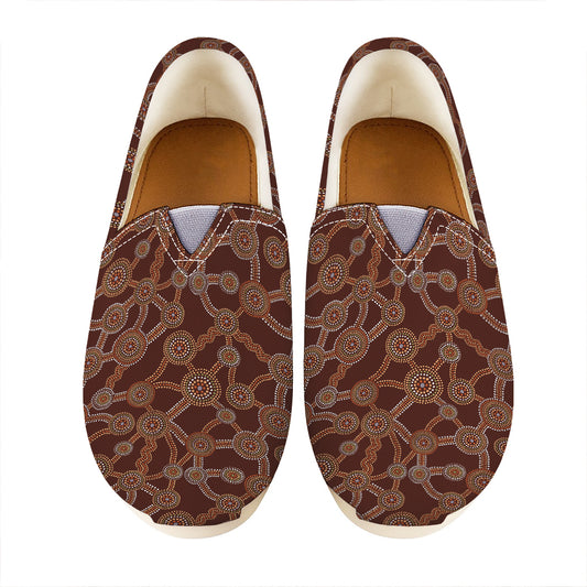 Aboriginal Indigenous Dot Pattern Print Casual Shoes