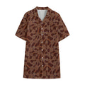 Aboriginal Indigenous Dot Pattern Print Cotton Hawaiian Shirt