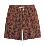 Aboriginal Indigenous Dot Pattern Print Cotton Shorts