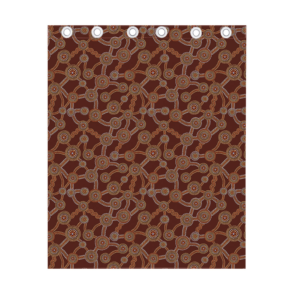 Aboriginal Indigenous Dot Pattern Print Curtain