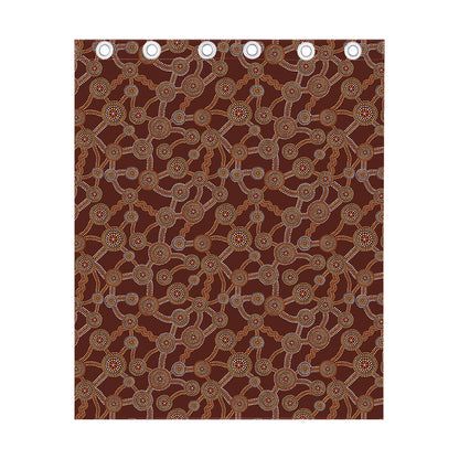 Aboriginal Indigenous Dot Pattern Print Curtain