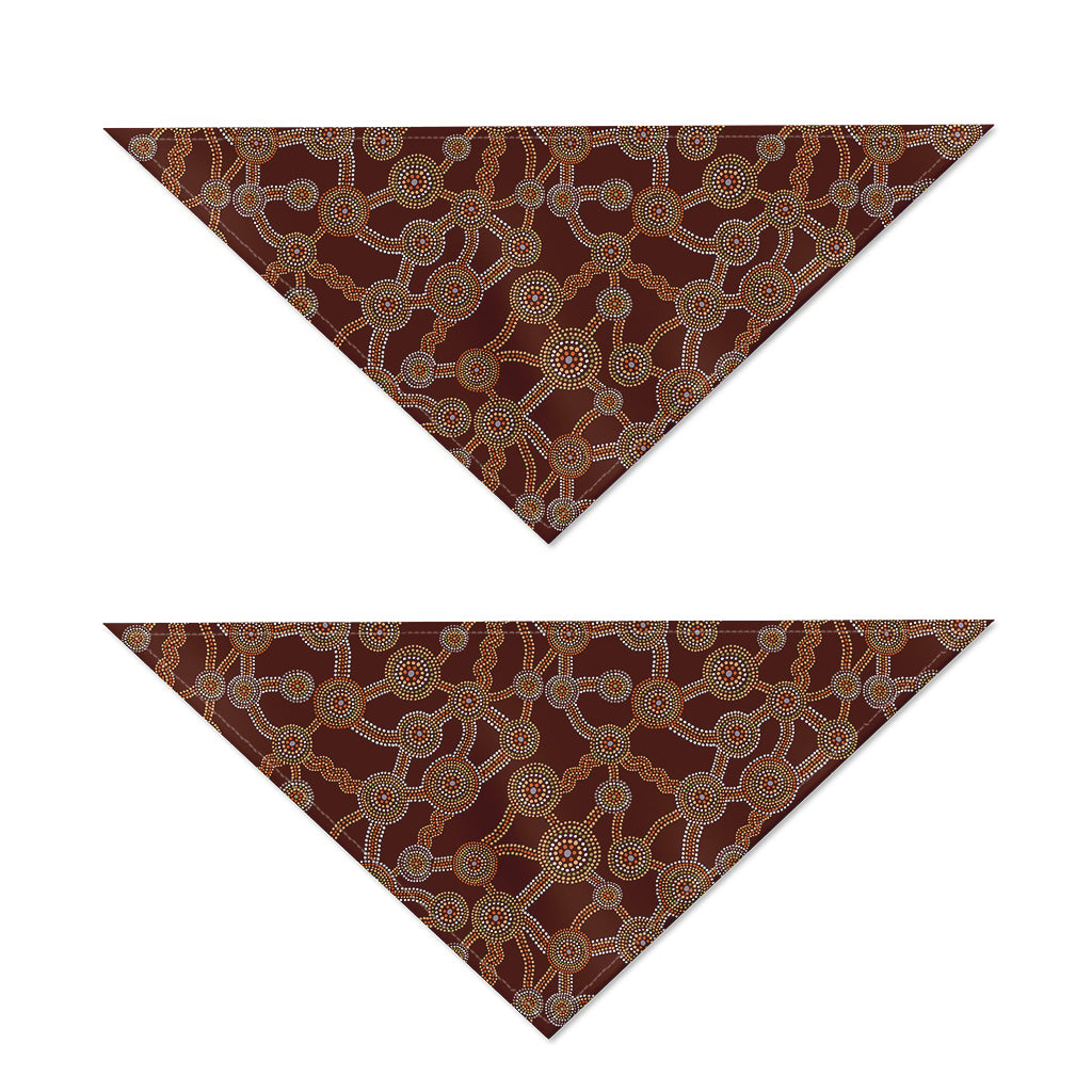 Aboriginal Indigenous Dot Pattern Print Dog Bandana